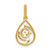 14k Polished 1/15ct. Diamond Fancy Teardrop Pendant PM4779-008-YA