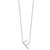 14K White Gold Sideways Diamond Initial F Necklace PM9844F-014-WA