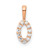 14k Rose Gold Diamond Number 0 Pendant PM8369-0-011-RA