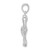 De-Ani Sterling Silver Rhodium-Plated 3D Standing Moveable Mouth Pelican Pendant QC10190