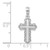 De-Ani Sterling Silver Rhodium-plated Polished Lace Trim Cross Pendant QC10164