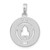 De-Ani Sterling Silver Rhodium-Plated Virginia Beach with Dolphins Circle Pendant QC10139
