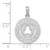 De-Ani Sterling Silver Rhodium-Plated Virginia Beach with Dolphins Circle Pendant QC10139