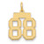 14k Small Satin Number 88 Charm LSS88