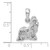 De-Ani Sterling Silver Rhodium-Plated Textured 3D Shih Tzu Dog Pendant QC10230