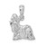 De-Ani Sterling Silver Rhodium-Plated Textured 3D Shih Tzu Dog Pendant QC10230
