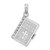 De-Ani Sterling Silver Rhodium-Plated Moveable 3D Spanish Santa Biblia Pendant QC10417