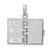 De-Ani Sterling Silver Rhodium-Plated Moveable 3D Spanish Santa Biblia Pendant QC10417