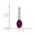14k White Gold Oval Rhodolite Garnet and Diamond Pendant PM7406-RG-013-WA