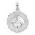 De-Ani Sterling Silver Rhodium-Plated Pentwater Michigan Circle with Sailboat Pendant QC10310