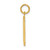 14k Large Polished Number 0 Charm LP00