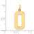 14k Large Polished Number 0 Charm LP00