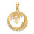 14k and Rhodium D/C Moon, Stars, and Sun Pendant M2867