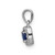 14k White Gold Diamond and .20 Sapphire Square Halo Pendant PM5248-SA-010-WA