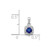 14k White Gold Diamond and .20 Sapphire Square Halo Pendant PM5248-SA-010-WA
