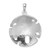 De-Ani Sterling Silver Rhodium-Plated Polished Large Sand Dollar Pendant QC10484