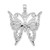 De-Ani Sterling Silver Rhodium-Plated Polished Cut-Out Butterfly Pendant QC10553
