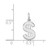 Sterling Silver Rhodium-plated Dollar Sign Polished QC3886