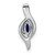 14k White Gold  Diamond and Marquise .29 Sapphire Pendant PM5265-SA-004-WA