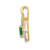 14k Fancy Diamond and Oval Emerald Pendant PM5266-EM-010-YA