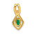 14k Fancy Diamond and Oval Emerald Pendant PM5266-EM-010-YA