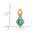 14k Fancy Diamond and Oval Emerald Pendant PM5266-EM-010-YA