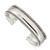 Sterling Silver 14.5mm Antiqued Cuff Bangle Bracelet QB90