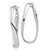 14k White Gold Polished 5mm Twisted Omega Back Oval Hoop Earrings PRE987W
