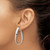 14k White Gold Polished 5mm Twisted Omega Back Oval Hoop Earrings PRE987W