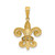 14k w/Rhodium Polished Diamond Fleur de Lis Pendant PM5155-003-YA