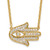 14K Lab Grown Diamond VS/SI FGH Hamsa Necklace PM9145-028-YLG-18