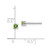 Sterling Silver Rhodium-plated 3mm Round Peridot Post Earrings QBE25AUG