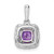 14K White Gold Lab Grown VS/SI FGH Dia and Amethyst Halo Pendant PM9037-AM-028-WLG