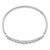 Sterling Silver Rhodium-plated Graduated CZ Hinged Bangle QB1280
