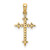 14K Lab Grown VS/SI FGH Dia Fleur de Lis Cross Pendant PM5075-010-YLG