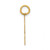 14k Small Polished Number 53 Charm LS53