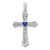 14K White Gold Lab Grown Diamond VS/SI FGH & Cr Sapphire Cross Penda PM5272-SA-020-WLG