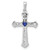 14K White Gold Lab Grown Diamond VS/SI FGH & Cr Sapphire Cross Penda PM5272-SA-020-WLG