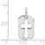 Sterling Silver Rhodium-plated Dog Tag Cross Charm QC4432