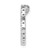 14k White Gold 1/5ct. Diamond Curved Heart Chain Slide PM4869-020-WA