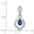 14k White Gold Diamond and Sapphire Teardrop Dangle Pendant PM5281-SA-013-WA