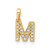 14K  Diamond Letter M Initial with Bail Pendant PM9797M-009-YA