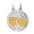 Sterling Silver Rhodium-plated & Gold-plated Polished Mizpah 2-piece Pendan QC7429