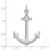 Sterling Silver Rhodium Plated Polished Anchor Charm QC9257