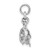 Sterling Silver Rhodium-plated Antiqued Turtle, Anchor & Wheel Charm QC9258