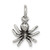 Sterling Silver Antiqued Spider Charm QC7679