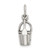 Sterling Silver Antiqued Sand Bucket and Shovel Charm QC4943