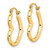 10K Hollow Heart Shape Hollow Hoop Earrings 10ER267