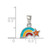 Sterling Silver Enamel Rainbow Pendant QC9644