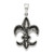 Sterling Silver Antiqued Fleur de Lis Pendant QC6595